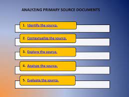 Analyzing primary sources