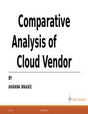 comparative analysis of cloud vendors