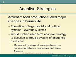 Strategies in Cohen typology of societies