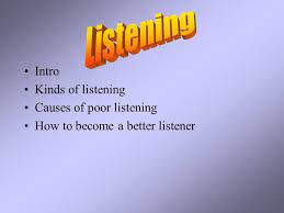 Causes of poor listening
