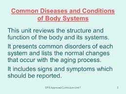 conditions of physiological systems.