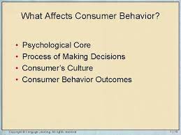 Core consumer behavior.