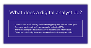 Digital marketing analyst