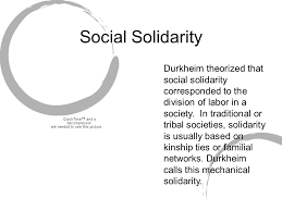 Durkheim and social solidarity