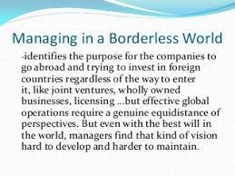 Impacts of a Borderless Society.