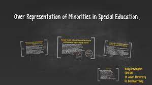 This research seeks to identify patterns in survey data regarding the effects of over representation of minorities in special education. Paper details The Research Proposal will be based on the topic chosen for the Thesis statement.
