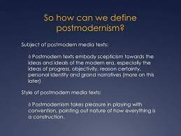 Modernism and Post-Modernism