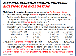 Multifactor Evaluation Process