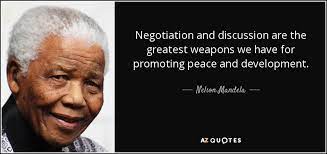 Nelson Mandela negotiation.