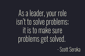 Solving a leadership problem.