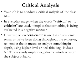 Analyzing a film from critic viewpoint