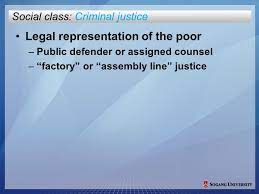 Legal Representation and Social Class