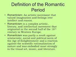 Literary Analysis for the Romantic Period.