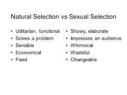 Natural selection and sexual selection