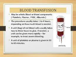 Transfusion of PRBC