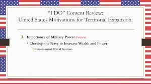Motivations for United States expansion