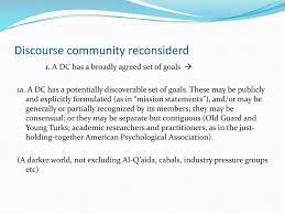 Recognizing Discourse Communities.