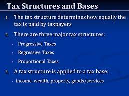 Three major tax structures.
